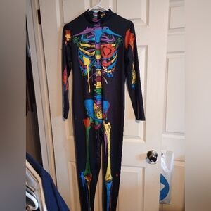 Colorful Skeleton Adult One Piece Suit Size Medium